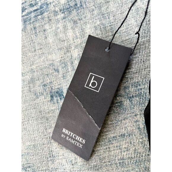 NWT! Britches By Samtex Black Flat Front Slacks Dress Pants 34 x 32 - Picture 3 of 8